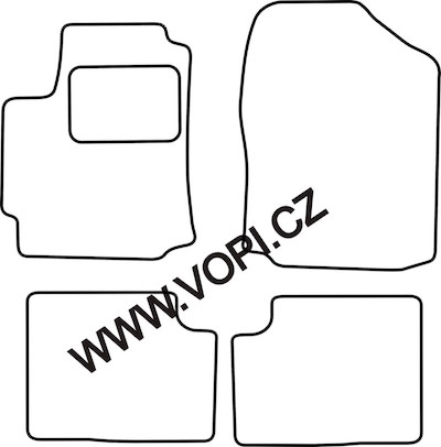 Textil-Autoteppiche Daihatsu Sirion 2 2005 - 09/2007 Autofit (1018)